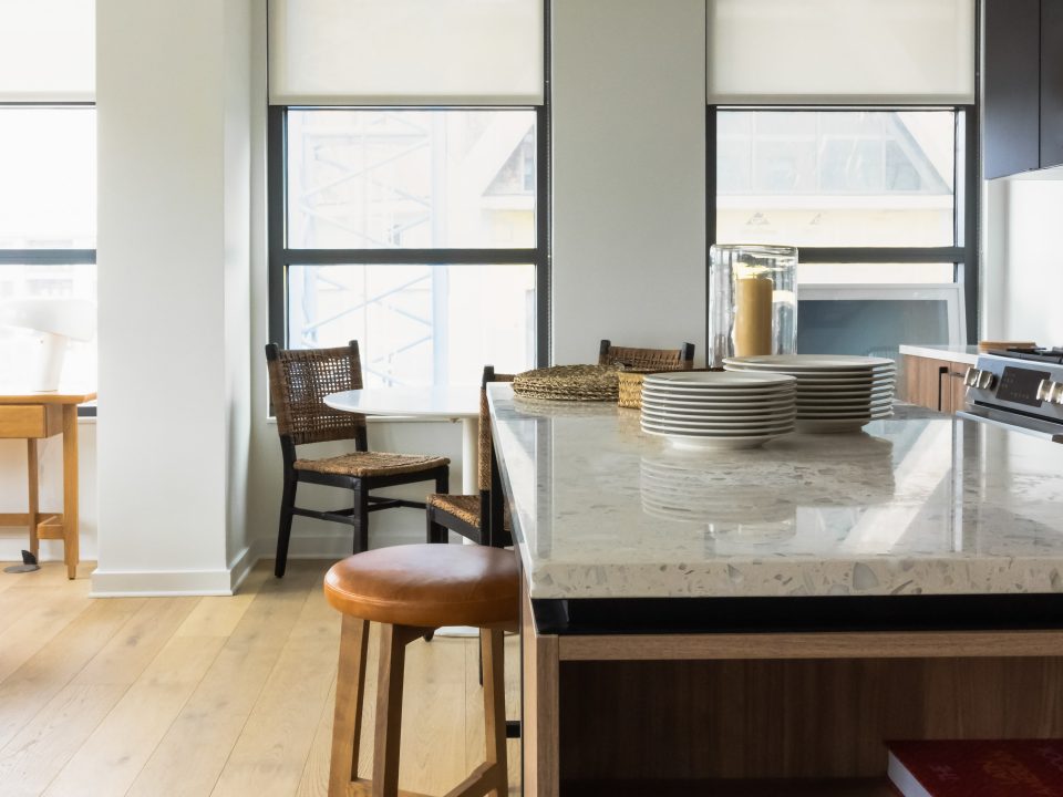 Furnished kitchen island