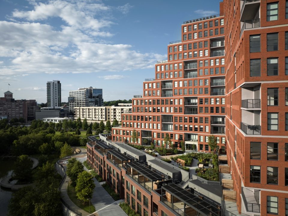 Exterior image of Overline Residences and Old Fourth Ward park