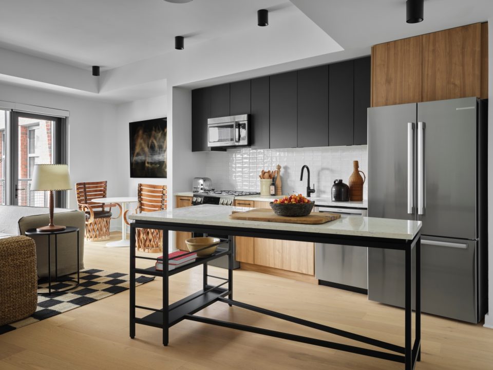 Overline residences model apartment kitchen